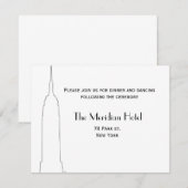 NYC Skyline Recption Card Kaart (Voorkant / Achterkant)