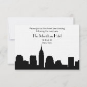 NYC Skyline Recption Card - Zwart Kaart (Voorkant)