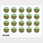 NYC Skyline ronde sticker (Vel)