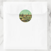 NYC Skyline ronde sticker (Tas)