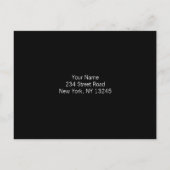 NYC Skyline RSVP Briefkaart - Zwart (Achterkant)