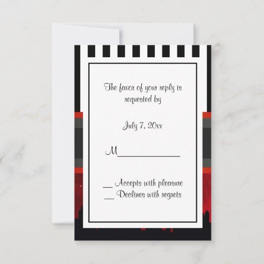 NYC Skyline Sil Red Sky Blk Whrepe P RSVP (Achterkant)