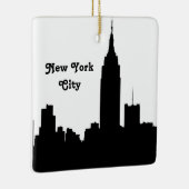 NYC Skyline Silhouet, EMP State BLDG #1 T Keramisch Ornament (Rechts)