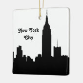 NYC Skyline Silhouet, EMP State BLDG #1 T Keramisch Ornament (Links)