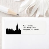 NYC Skyline Silhouet, ESB #1 Etiket (Insitu)