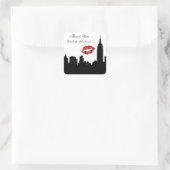 NYC skyline silhouet, ESB #1 kus Vierkante Sticker (Tas)