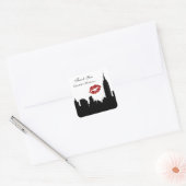 NYC skyline silhouet, ESB #1 kus Vierkante Sticker (Envelop)