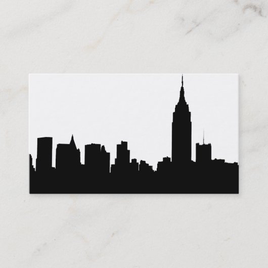 NYC Skyline Silhouet, ESB #1 Visitekaartje (Voorkant)