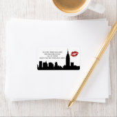 NYC Skyline Silhouet, Kiss ESB #1H BW ADDR Label (Insitu)