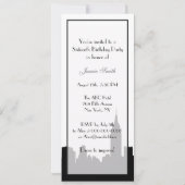 NYC skyline silhouet, kus ESB #1 BW zoet 16 VV Kaart (Achterkant)