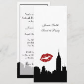 NYC skyline silhouet, kus ESB #1 BW zoet 16 VV Kaart (Voorkant / Achterkant)