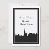 NYC Skyline Silhouette #2 DIY Baby shower Kaart (Voorkant)