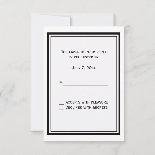 NYC Skyline Silhouette #2 DIY RSVP (Achterkant)