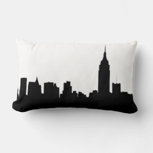 NYC Skyline Silhouette, Empire State Bldg #1 Kussen