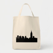 NYC Skyline Silhouette, Empire State Bldg #1 Tote Bag (Voorkant)