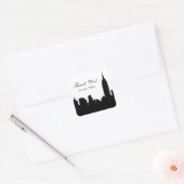 NYC Skyline Silhouette, Empire State Bldg #1 Vierkante Sticker (Envelop)
