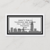 NYC Skyline Silhouette, Empire State Bldg #1 Visitekaartje (Achterkant)