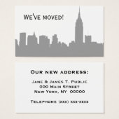 NYC Skyline Silhouette, ESB #1 Grijs - We zijn ver Visitekaartje (Voorkant /achterkant)