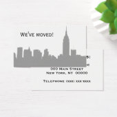NYC Skyline Silhouette, ESB #1 Grijs - We zijn ver Visitekaartje (Bureau)