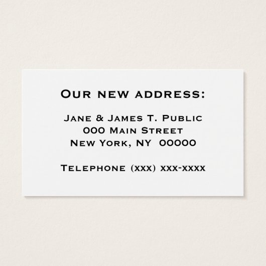 NYC Skyline Silhouette, ESB #1 Grijs - We zijn ver Visitekaartje (Achterkant)