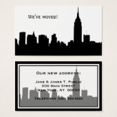 NYC Skyline Silhouette, ESB #1 - We zijn verhuisd Visitekaartje (Voorkant /achterkant)