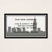 NYC Skyline Silhouette, ESB #1 - We zijn verhuisd Visitekaartje (Achterkant)