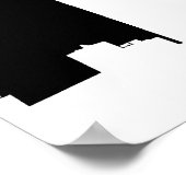 NYC Skyline Silhouette Graduation Party Banner Whi Poster (Hoek)