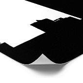 NYC Skyline Silhouette Graduette Party Banner Poster (Hoek)