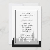 NYC Skyline Silhouette, Kiss ESB #1 BW Sweet 16 V Kaart (Achterkant)