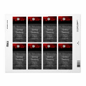 NYC Skyline Silhouette Moon Red Wine Label (Full Sheet)