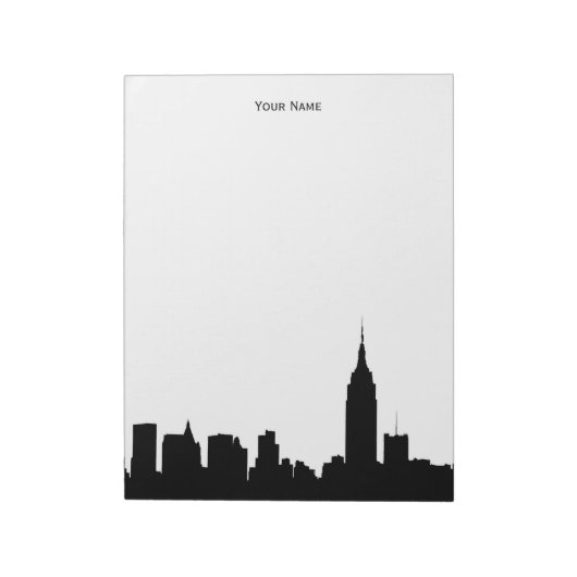 NYC Skyline Silhouette Notitieblok (Linkerzijde)