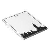 NYC Skyline Silhouette, omgeven Notitieblok (Schuin)