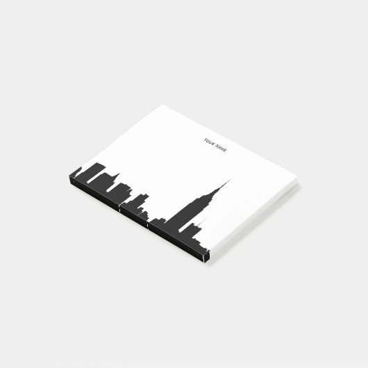 NYC Skyline Silhouette Post-it® Notes (Schuin)
