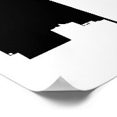 NYC Skyline Silhouette Wedding Party Banner Whit Poster (Hoek)