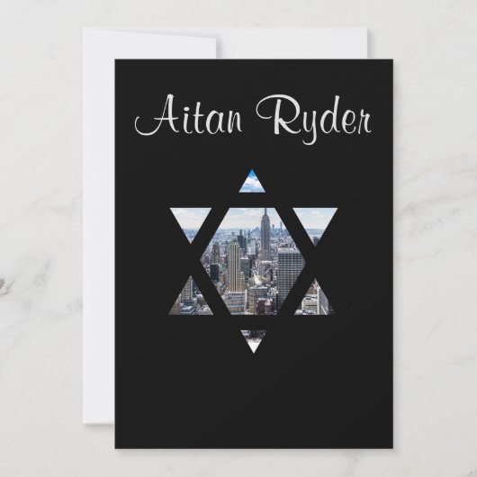 NYC Skyline Star Uitnodiging (Voorkant)