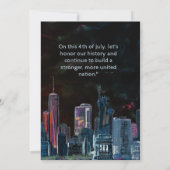 NYC Skyline Sterrennacht op 4 juli Kaart (Achterkant)