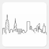 NYC Skyline Stickers (Voorkant)