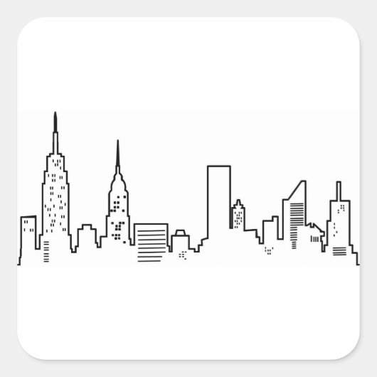 NYC Skyline Stickers (Voorkant)