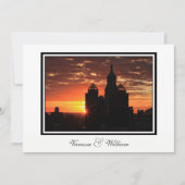 NYC Skyline Sunrise bruiloft uitnodigen Kaart (Voorkant)