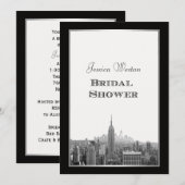 NYC Skyline Top van de Rock ESB Etch Vrijgezellenf Kaart (Voorkant / Achterkant)