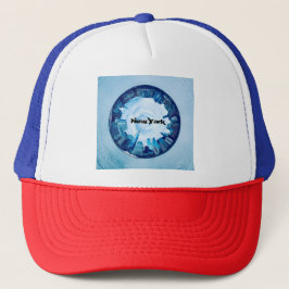 NYC Skyline Trucker Hat - Round City Planet Pet