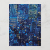 NYC Skyline, uitzicht met hoge hoek bij schemering Briefkaart (Voorkant)