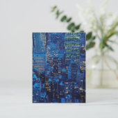 NYC Skyline, uitzicht met hoge hoek bij schemering Briefkaart (Staand voorkant)