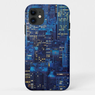 NYC Skyline, uitzicht met hoge hoek bij schemering Case-Mate iPhone Case