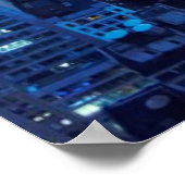 NYC Skyline, uitzicht met hoge hoek bij schemering Poster (Hoek)