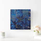 NYC Skyline, uitzicht met hoge hoek bij schemering Vierkante Klok (Huis)