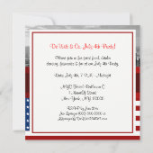 NYC Skyline USA Vlag Rood Wit Blauw Feest Kaart (Achterkant)