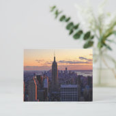 NYC Skyline vlak voor zonsondergang Briefkaart (Staand voorkant)