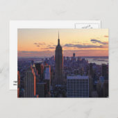 NYC Skyline vlak voor zonsondergang Briefkaart (Voorkant / Achterkant)