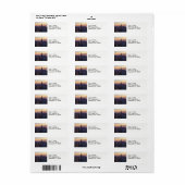 NYC Skyline vlak voor zonsondergang Etiket (Full Sheet)